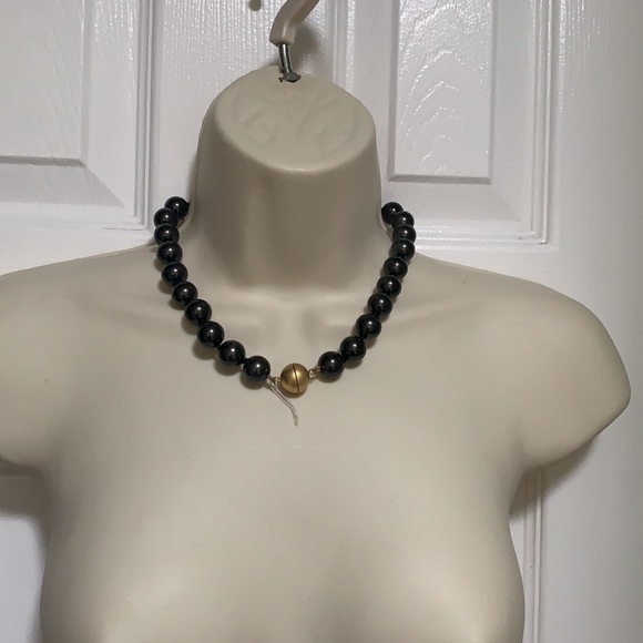Ralph Lauren Large Black Pearl Necklace - Picture 2 of 7